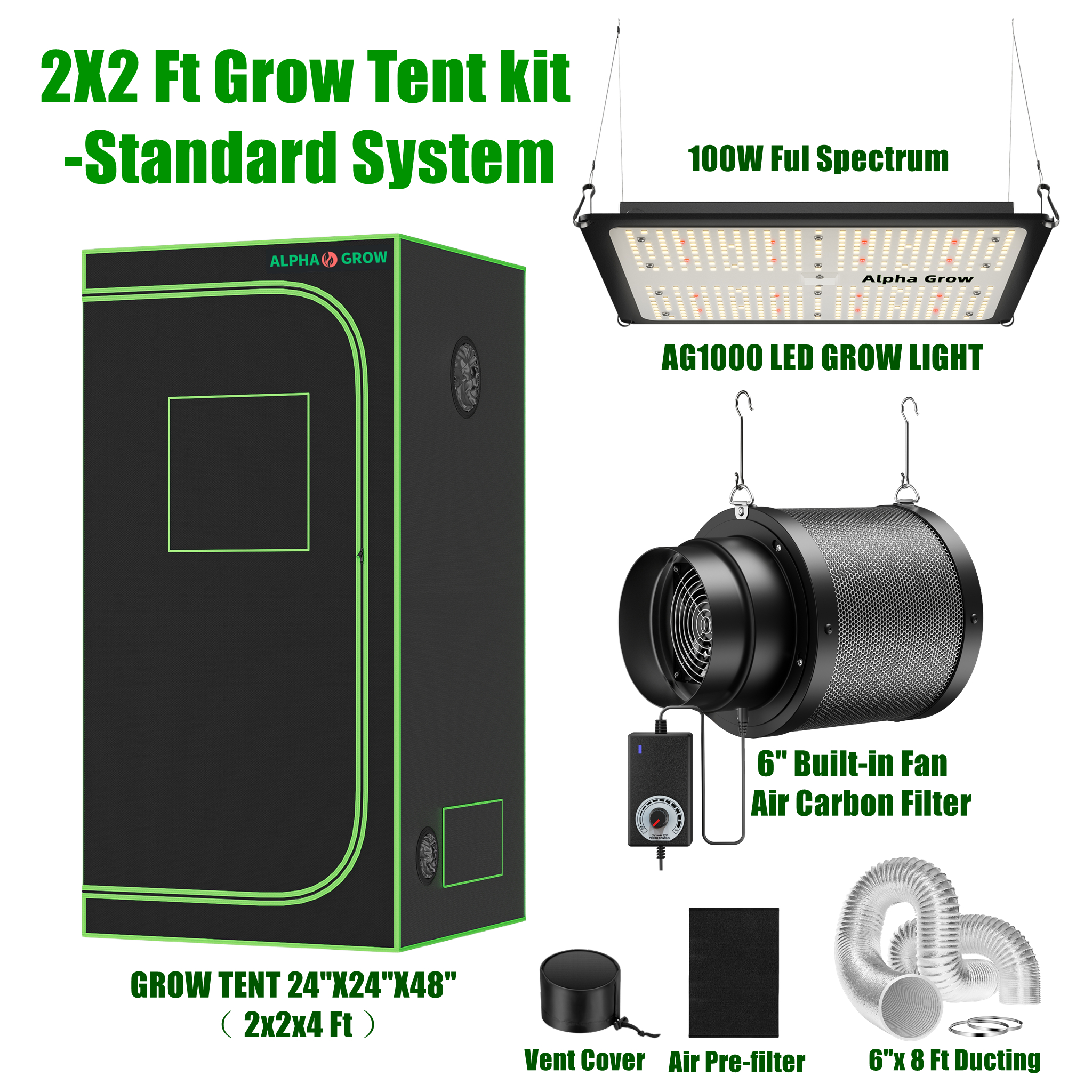 ALPHAGROW Elite 2x2 Grow Suite - Grow Tent 4X4 review and price