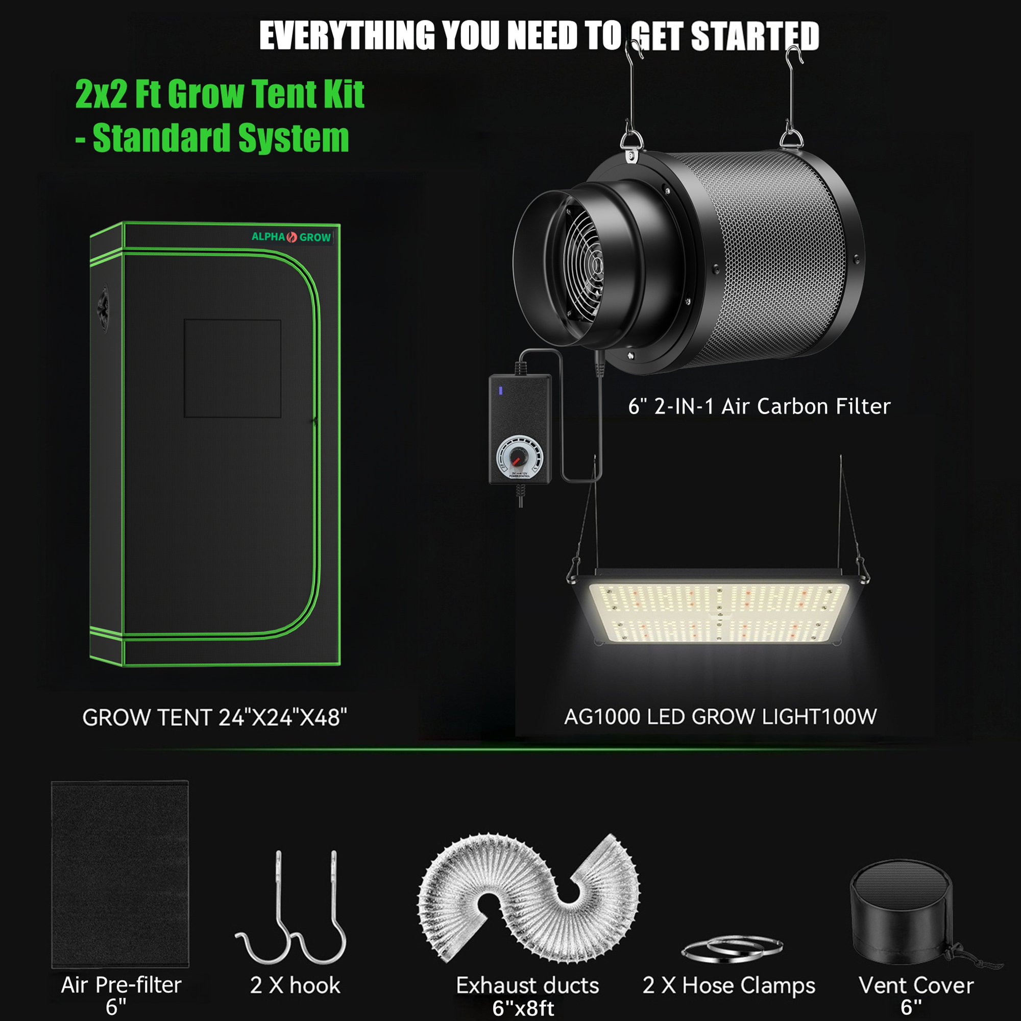 ALPHAGROW Elite 2x2 Grow Suite - Grow Tent 4X4 review and price