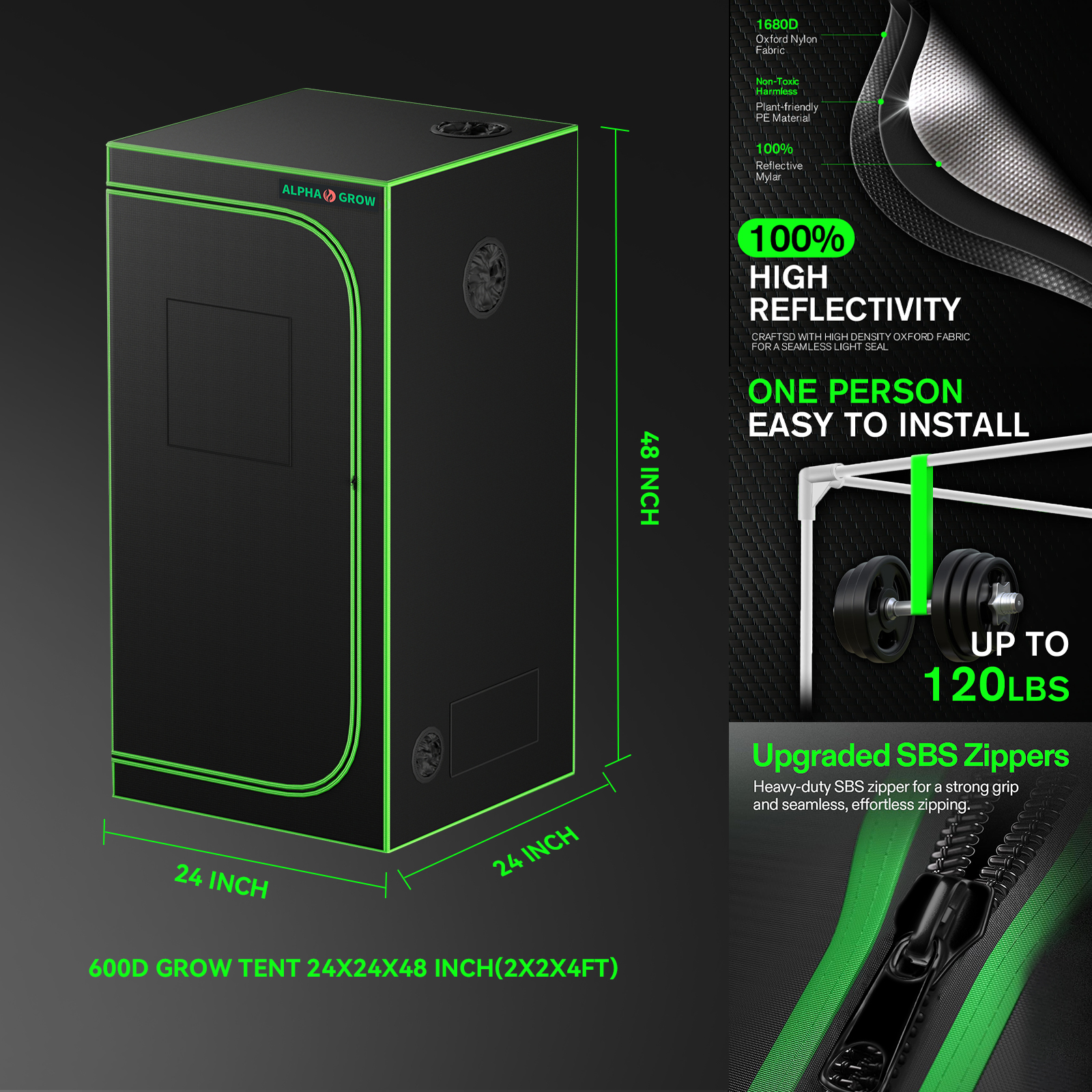 ALPHAGROW Elite 2x2 Grow Suite - Grow Tent 4X4 review and price